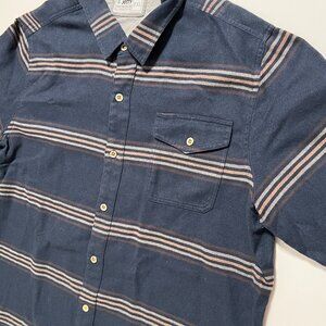 Jetty Shirt Long Sleeve Button Down Casual Navy Blue Stripes Men's size XXL